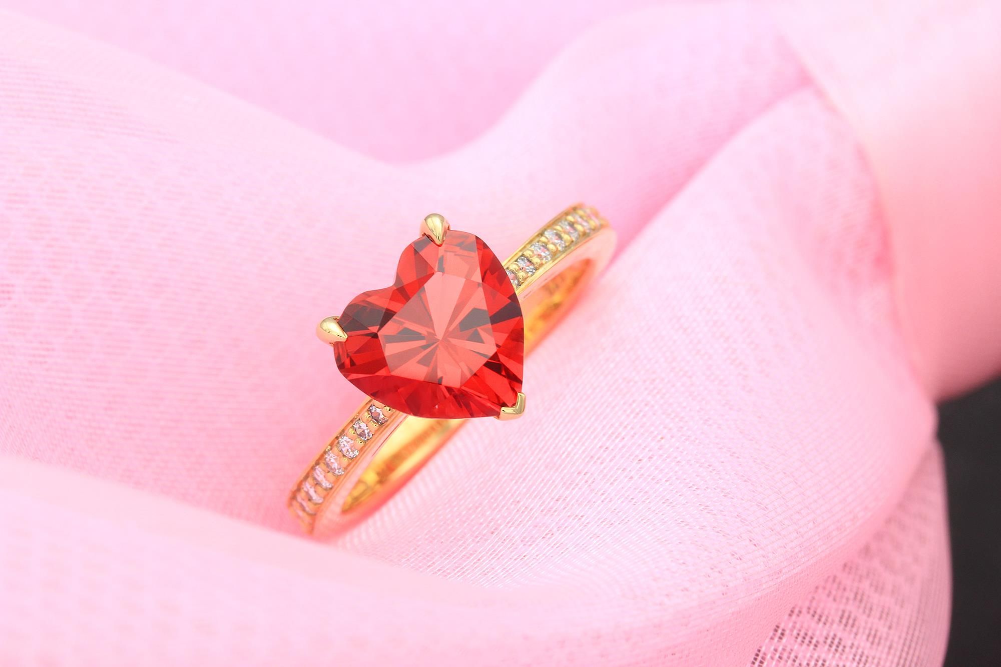 Roses are red, Siamite is red too. Heart on the ring, brings love to you.